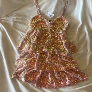 Sequin Layered Dress